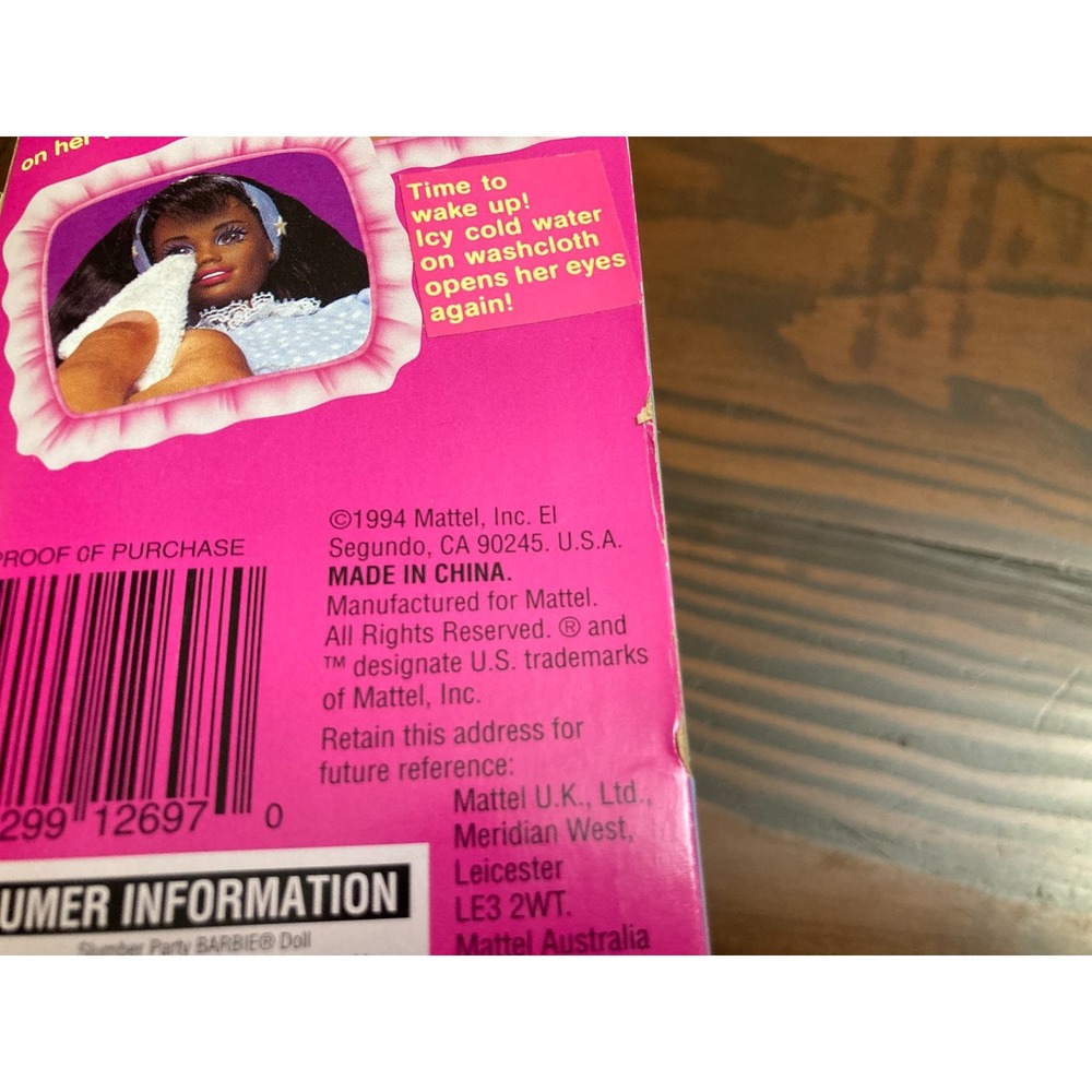 Vintage 1994 Slumber Party Barbie and Tote African‎ American Doll Girl NIP - Picture 8 of 8